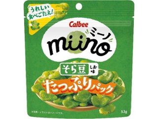 カルビー ｍｉｉｎｏそら豆しお味たっぷりＰ ５３ｇ ×12 【送料込】(一部地域別途)の画像