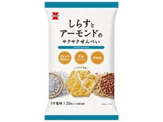 岩塚製菓 しらすとアーモンドのサクサクせんべい ２０枚 ×12 【送料込】(一部地域別途)の画像