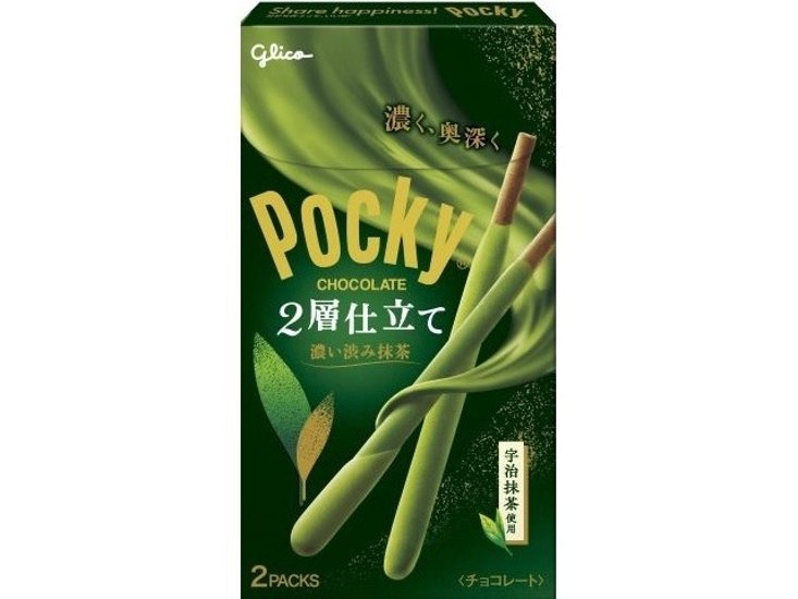 グリコ ポッキー２層仕立て 濃い渋み抹茶２Ｐ  ×10 【送料込】(一部地域別途)画像