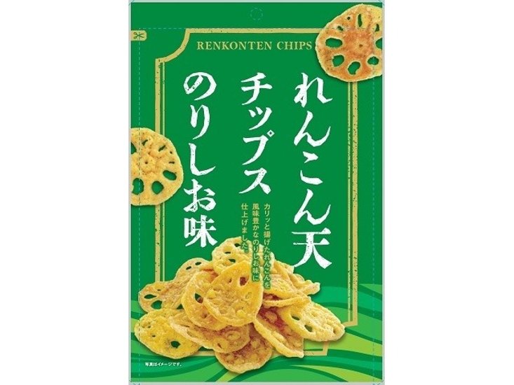 久慈食品 れんこん天チップス のりしお味５０ｇ ×12 【送料込】(一部地域別途)画像