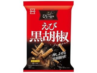 岩塚製菓 ＴＨＥひとつまみえび黒胡椒 ８０ｇ   ×12 【送料込】(一部地域別途)の画像
