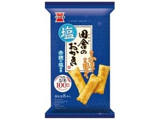 岩塚製菓 田舎のおかき 塩味 ８本  ×12 【送料込】(一部地域別途)の画像
