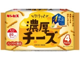 ギンビス カリッと濃厚チーズ ４パック ×12 【送料込】(一部地域別途)の画像