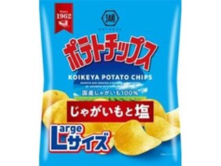 湖池屋 Ｌサイズポテト じゃがいもと塩１１２ｇ ×12 【送料込】(一部地域別途)の画像