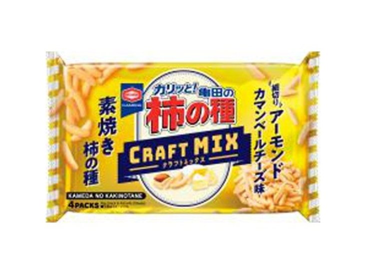 亀田 柿の種クラフトＭＩＸ アーモンド４袋 ×12 【送料込】(一部地域別途)画像