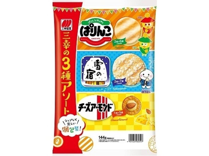 三幸製菓 ３種アソート １４４ｇ  ×12 【送料込】(一部地域別途)画像