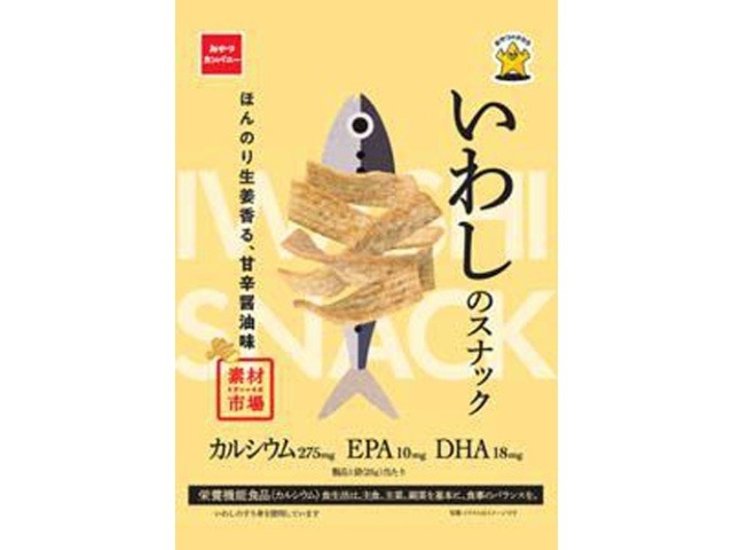 おやつカンパニー 素材市場いわしのスナック甘辛醤油味２５ｇ ×48 【送料込】(一部地域別途)画像
