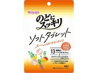 春日井製菓 のどにスッキリソフトタブレット フルーツ ×6 【送料込】(一部地域別途)の画像