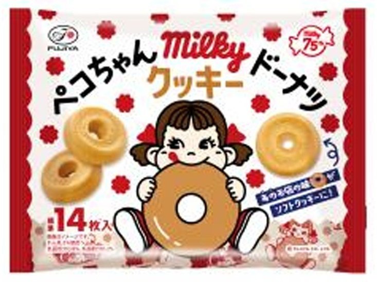 不二家 ペコちゃんミルキードーナツクッキー１６８ｇ  ×18 【送料込】(一部地域別途)画像