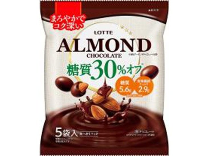 ロッテ 糖質３０％オフアーモンドチョコレート９８ｇ ×36 【送料込】(一部地域別途)画像