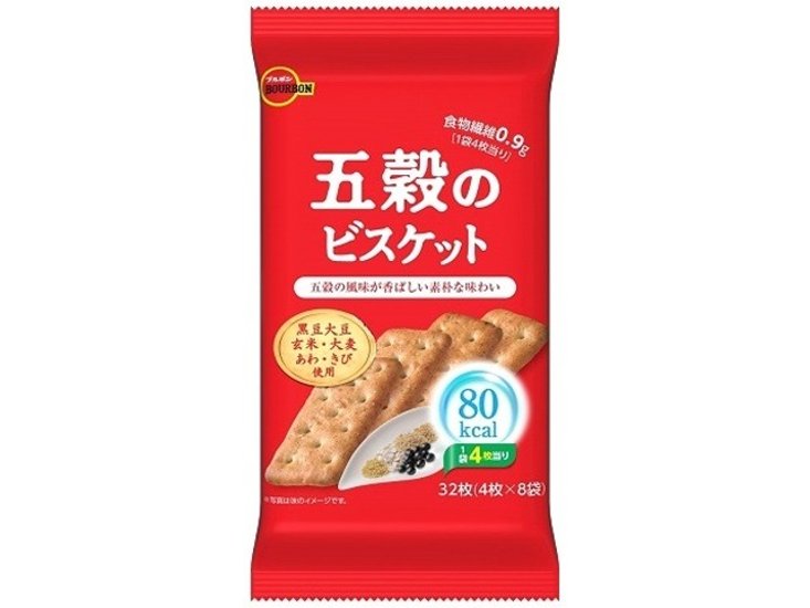 ブルボン 五穀のビスケット ４枚×８袋 ×24 【送料込】(一部地域別途)画像