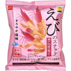 おやつカンパニー 素材市場えびのスナック塩味 ６１ｇ  ×12の画像