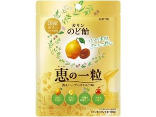 ロッテ カリンのど飴 恵の一粒袋７０ｇ ×6 【送料込】(一部地域別途)の画像
