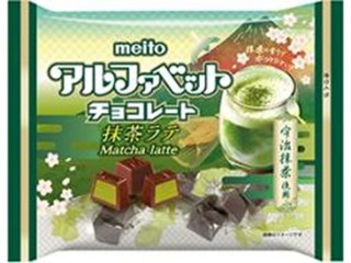 ｍｅｉｔｏ アルファベットチョコ抹茶ラテ１０４ｇ  ×36 【送料込】(一部地域別途)の画像