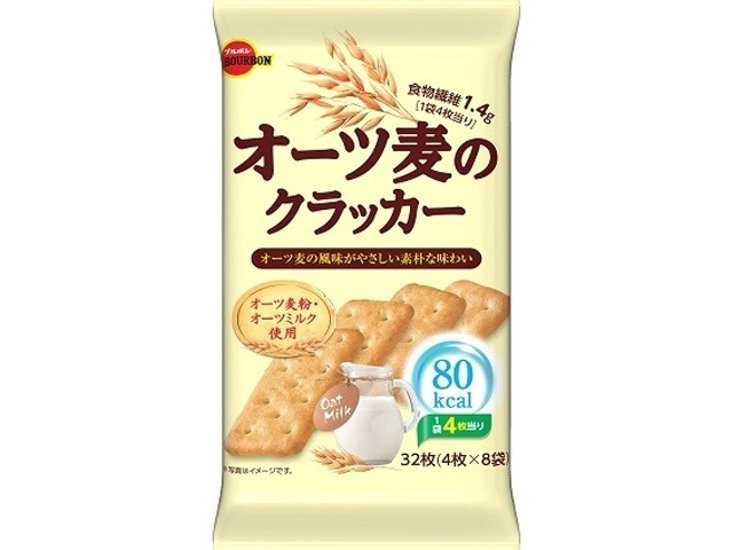 ブルボン オーツ麦のクラッカー４枚×８袋 ×24 【送料込】(一部地域別途)画像