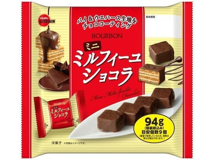 ブルボン ミニミルフィーユショコラ ９４ｇ ×24 【送料込】(一部地域別途)画像