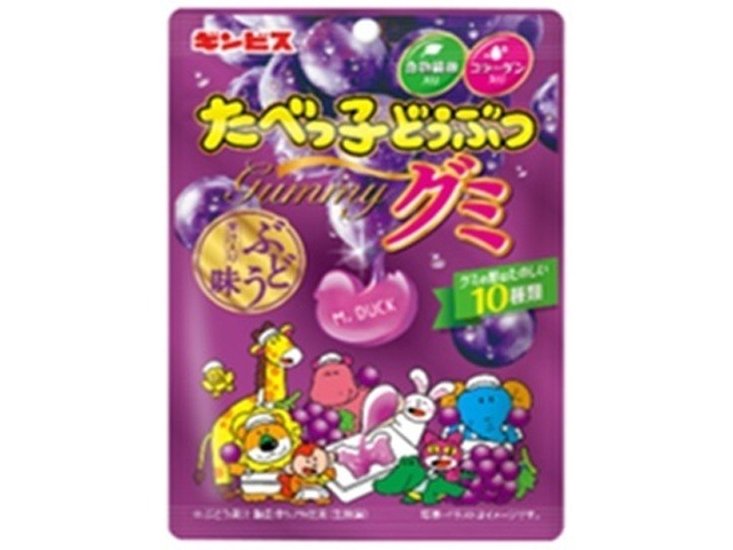 ギンビス たべっ子どうぶつグミぶどう味６５ｇ ×120 【送料込】(一部地域別途)画像