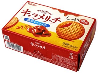 東ハト キャラメリッチ 濃厚キャラメル８個 ×60 【送料込】(一部地域別途)の画像