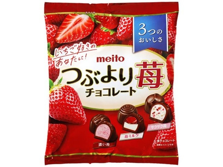 ｍｅｉｔｏ つぶより苺チョコレートパーティー１９８ｇ ×28 【送料込】(一部地域別途)画像