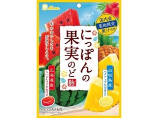 ライオン にっぽんの果実のど飴パイナップルとスイカ  ×18 【送料込】(一部地域別途)の画像