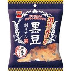 岩塚製菓 黒豆割りせん 醤油味４５ｇ ×10の画像