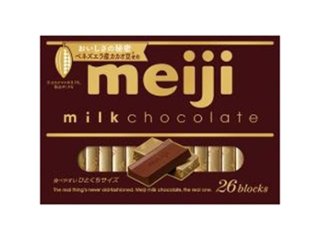 明治 ミルクチョコレートＢＯＸ２６枚  ×6入り 【全国送料無料】(一部地域別途)の画像