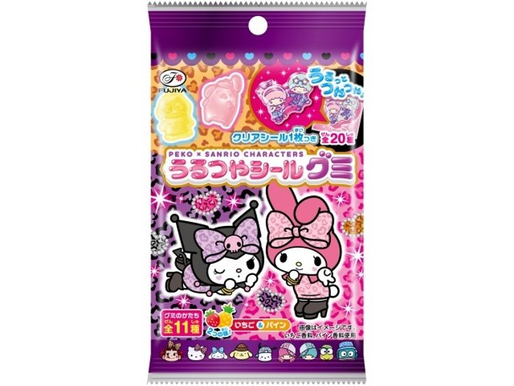 不二家 ペコＸサンリオ うるつやシールグミ６粒 ×20入り 【全国送料無料】(一部地域別途)画像