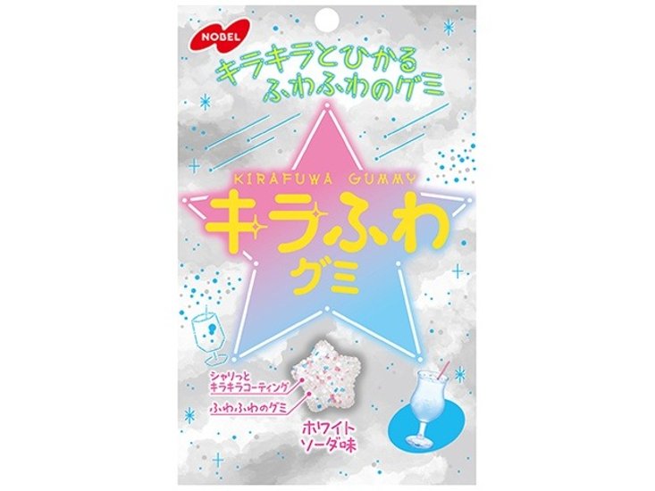 ノーベル キラふわグミ ホワイトソーダ味５０ｇ ×72入り 【全国送料無料】(一部地域別途)画像