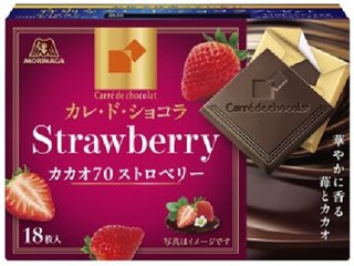 森永 カレ・ド・ショコラ ７０ストロベリー１８枚  ×6入り 【全国送料無料】(一部地域別途)の画像