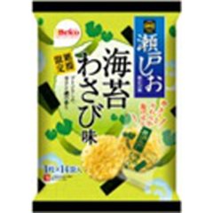 栗山米菓 瀬戸しお海苔わさび味 １４袋 ×12の画像