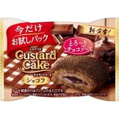 ロッテ お試しカスタードケーキショコラ 個売り１個  ×6の画像