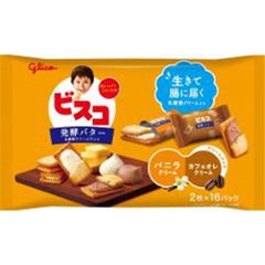 グリコ ビスコ大袋 発酵バターアソートパック３２枚 ×8の画像