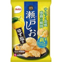 栗山米菓 ８３ｇ瀬戸しおゆず塩味   ×12の画像
