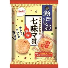 栗山米菓 瀬戸しお 七味マヨ風味７２ｇ  ×12の画像