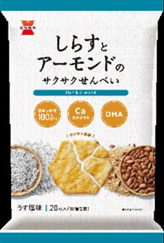 岩塚製菓 しらすとアーモンドのサクサクせんべい ２０枚  ×12の画像