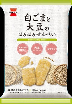 岩塚製菓 白ごまと大豆のほろほろせんべい １８枚  ×12の画像