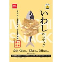 おやつカンパニー 素材市場いわしのスナック甘辛醤油味２５ｇ ×48の画像