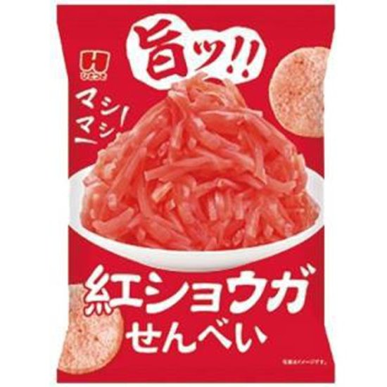 ひざつき マシマシ紅ショウガせんべい ３２ｇ ×48画像