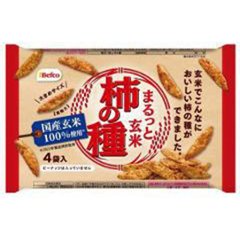 栗山米菓 まるっと玄米柿の種 ４袋 ×12の画像