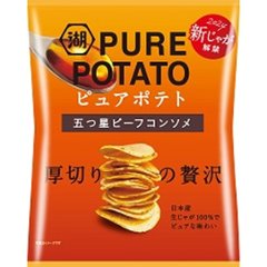 湖池屋 ピュアポテト 五つ星ビーフコンソメ５２ｇ  ×12の画像