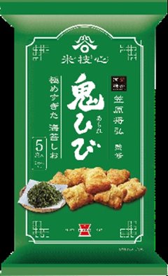 岩塚製菓 鬼ひび 海苔しお１００ｇ ×12の画像