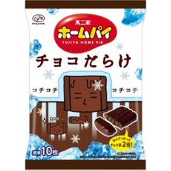 不二家 ホームパイチョコだらけミドルパック１１０ｇ   ×18の画像