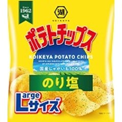 湖池屋 Ｌサイズポテトチップスのり塩 １２２ｇ  ×12の画像