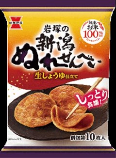 岩塚製菓 新潟ぬれせんべい １０枚  ×10の画像