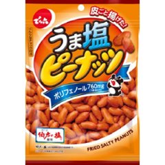 でん六 うま塩ピーナッツ ８０ｇ  ×24の画像