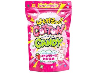 やおきん はじけるっコットンキャンディストロベリー ×6 【全国送料込】(沖縄・離島除く)の画像