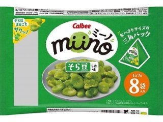 カルビー ｍｉｉｎｏそら豆しお味三角パック５６ｇ ×12 【全国送料込】(沖縄・離島除く)の画像