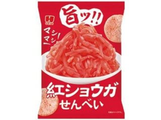 ひざつき マシマシ紅ショウガせんべい ３２ｇ ×48 【全国送料込】(沖縄・離島除く)の画像