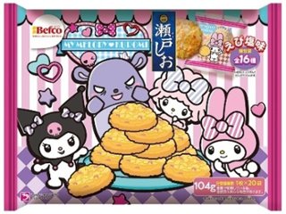 栗山米菓 ２５サンリオキャラクターズ瀬戸しお１０４ｇ  ×12 【全国送料込】(沖縄・離島除く)の画像