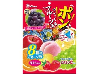 ライオン ポンとでてくるフルーツ玉 １１１ｇ ×18 【全国送料込】(沖縄・離島除く)の画像